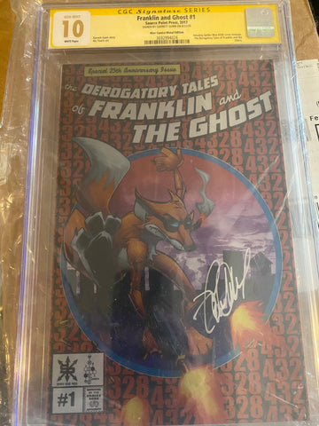 Franklin & Ghost #1 metal CGC 10 SS Gunn